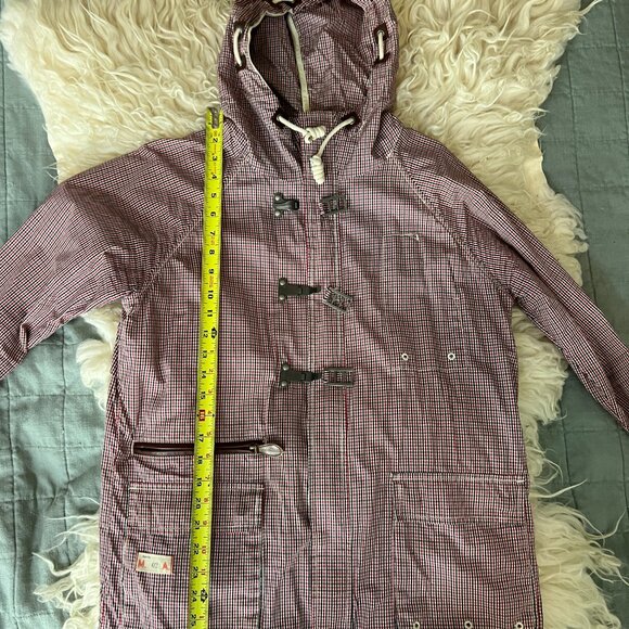 Marshall Artist Waxed Rain Jacket London Streetwear Red 2000-2012 Mens Medium - Picture 9 of 10